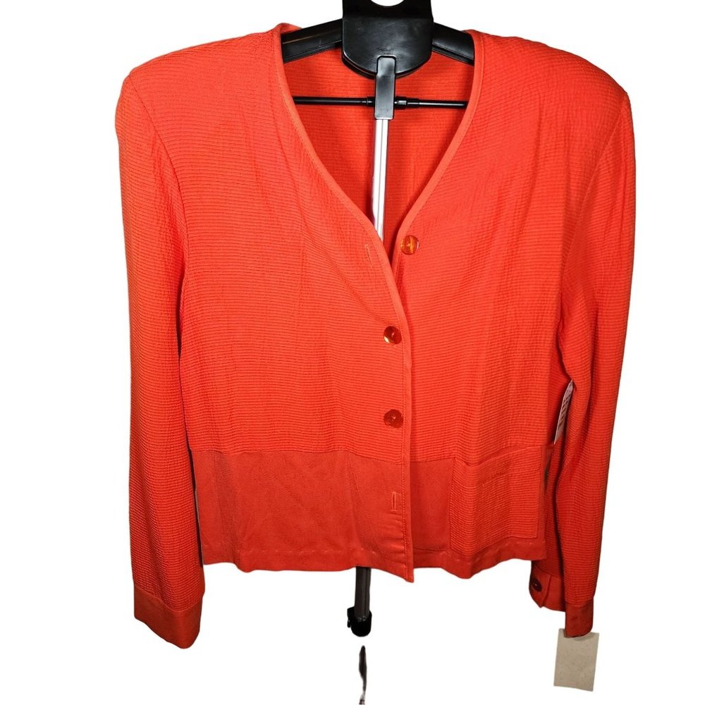 Nu Influence Size Medium V-Neck Button‎ Up Jacket NWT